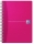 Caiet organizator Oxford Office Essentials, A5 90 file, spira dubla, coperta plastifiata flexibila, PEFC, Ecolabel, margine dubla si antet, dictando, diverse culori